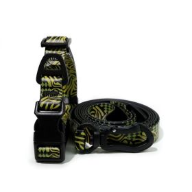 Trendy Printed PVC Dog Leash & Collar Set | Waterproof Heavy Duty Pet Lead