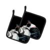 Boston Terrier Spot In The Sun Pair of Pot Holders Kitchen Heat Resistant Pot Holders Sets Oven Hot Pads for Cooking Baking BBQ, 7 1/2 x 7 1/2