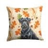 Black Russian Terrier Heirloom Fall Throw Pillow Decorative Indoor Outdoor Accent Cushion for Couch, Bed or Patio, 14Hx14W
