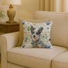 Blue Heeler Australian Cattle Dog Coastal Sea Glass Throw Pillow Decorative Indoor Outdoor Accent Cushion for Couch, Bed or Patio, 18Hx18W