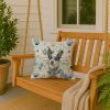 Blue Heeler Australian Cattle Dog Coastal Sea Glass Throw Pillow Decorative Indoor Outdoor Accent Cushion for Couch, Bed or Patio, 18Hx18W