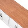 Cat Litter Box Enclosure for Multi Cats, 47.2 in Hidden Litter Box Cabinet with 4 Doors & 2 Entries, Indoor Cat Washroom, Wooden Kitty House Furniture