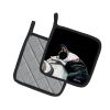 Boston Terrier Spot In The Sun Pair of Pot Holders Kitchen Heat Resistant Pot Holders Sets Oven Hot Pads for Cooking Baking BBQ, 7 1/2 x 7 1/2